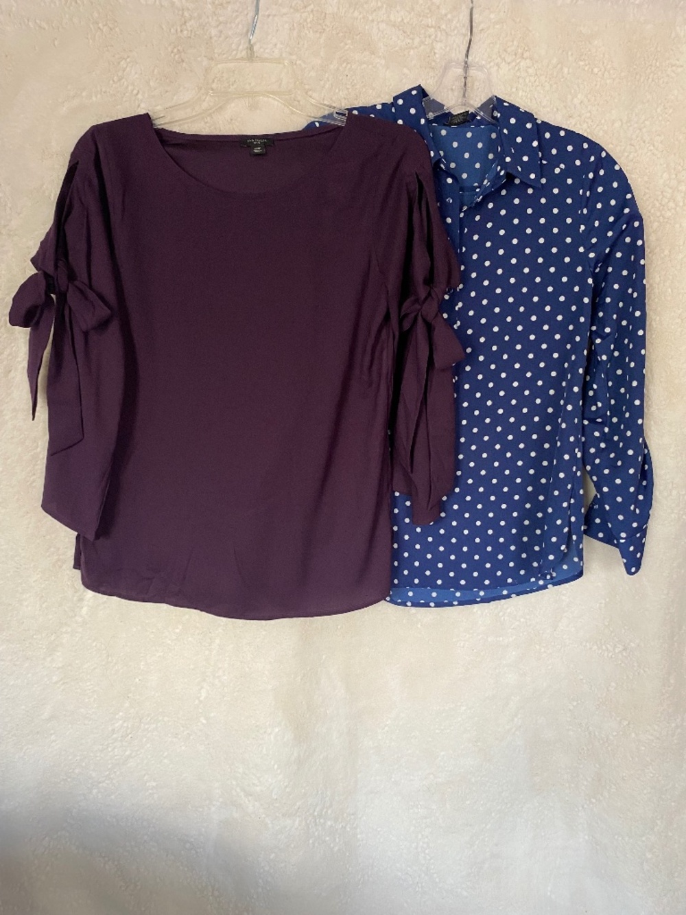 Ann Taylor Petite Long Sleeve Blouses, Set of Two - Size XXSP